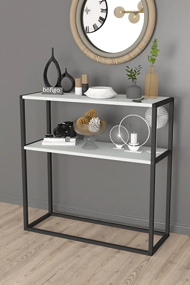 Metal Ayaklı Dresuar Dekoratif Raflı Dresuar Konsol Metal Dresuar 